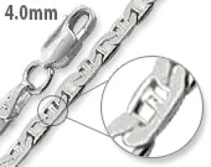 Sterling Silver Flat Marina Chain 4.0MM