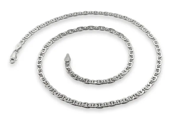 Sterling Silver Flat Marina Chain 4.0MM