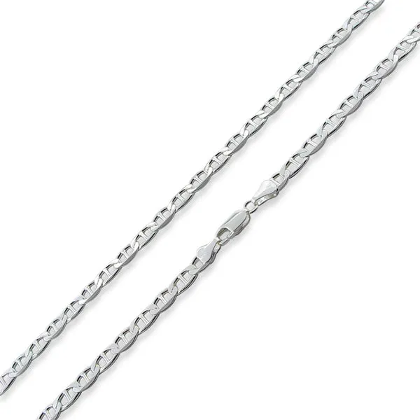 Sterling Silver Flat Marina Chain 4.5 MM