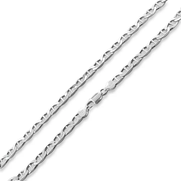 Sterling Silver Flat Marina Chain 5.5 MM