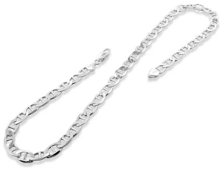 Sterling Silver Flat Marina Chain 5.5 MM