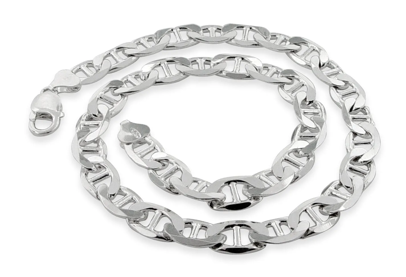 Sterling Silver Flat Marina Chain 9.5MM