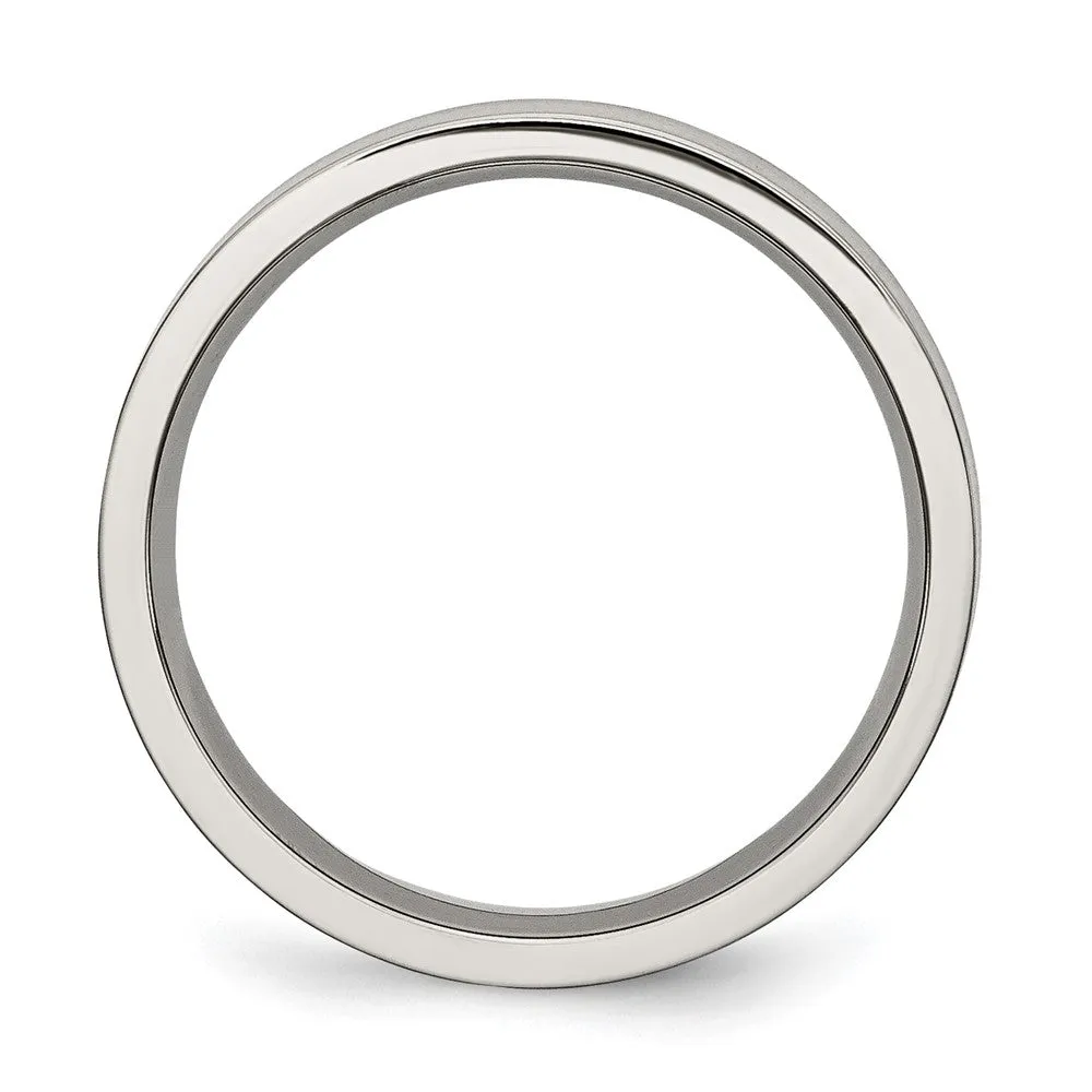Titanium Brushed 5mm Flat Band