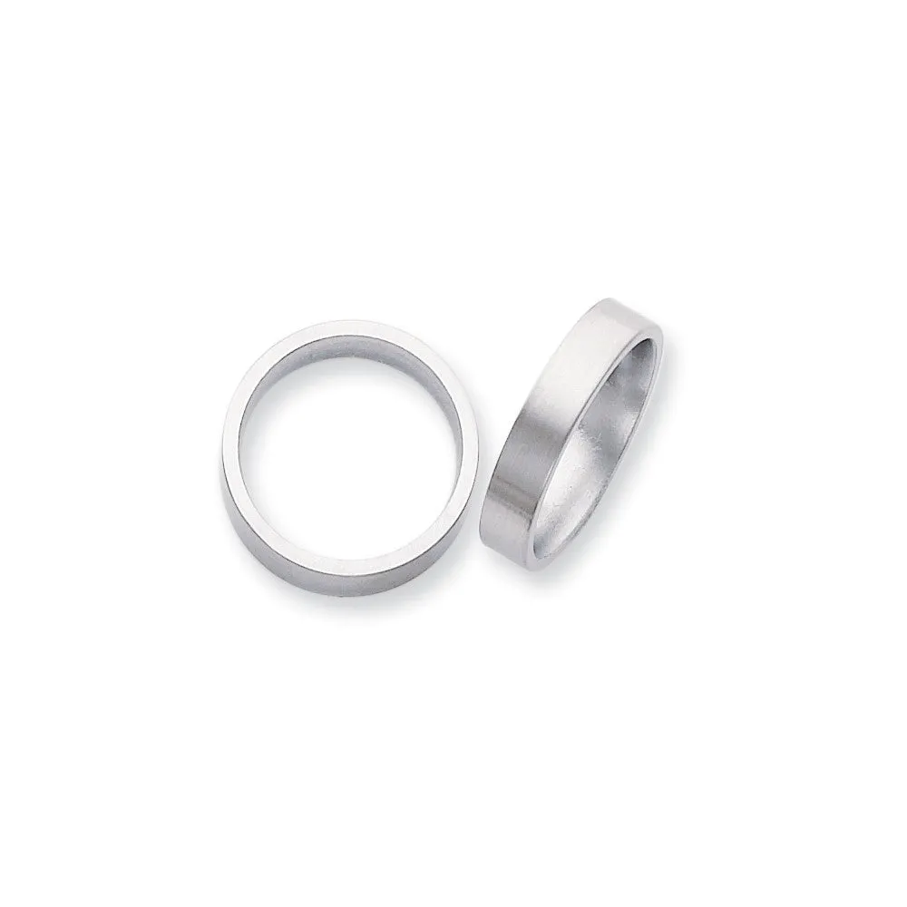 Titanium Brushed 5mm Flat Band