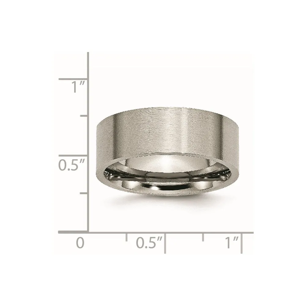 Titanium Brushed 8mm Flat Band