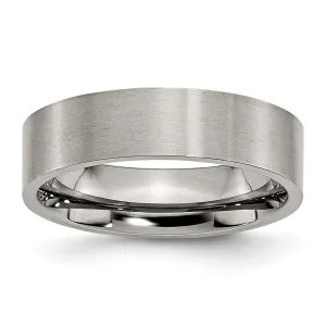 Titanium Polished 6mm Flat Band