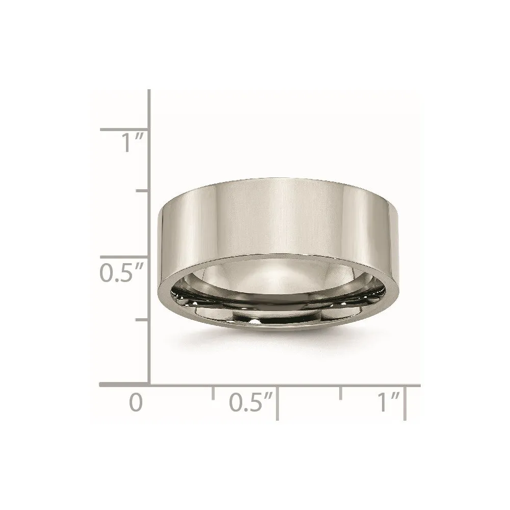 Titanium Polished 8mm Flat Band