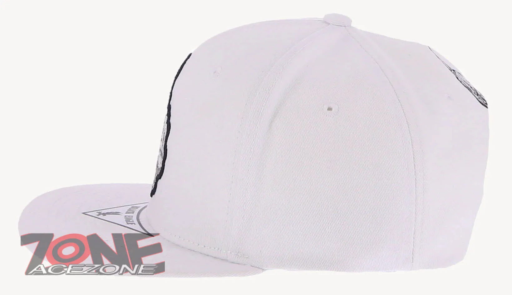 USA SKELETON HAND MIDDLE FINGER COTTON FLAT BILL SNAPBACK BASEBALL CAP HAT WHITE